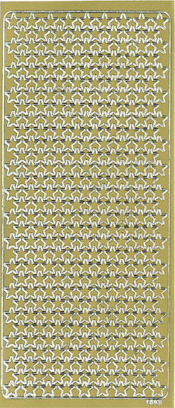 Peel-off sticker Small star gold