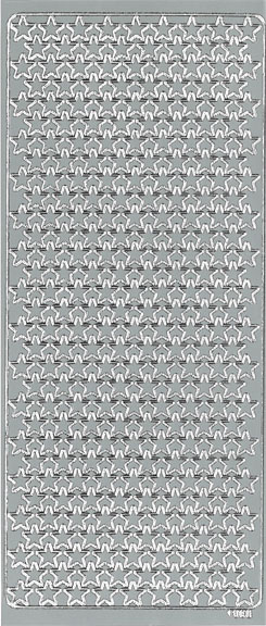 Peel-off sticker Small star silver