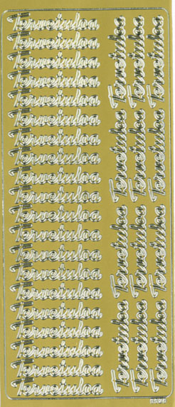 Peel-off sticker Tervetuloa kulta