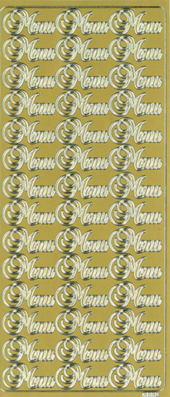 Peel-off sticker Menu kulta