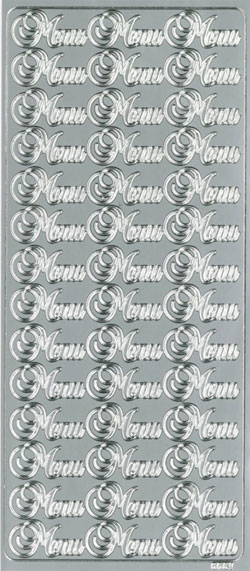 Peel-off sticker Menu hopea