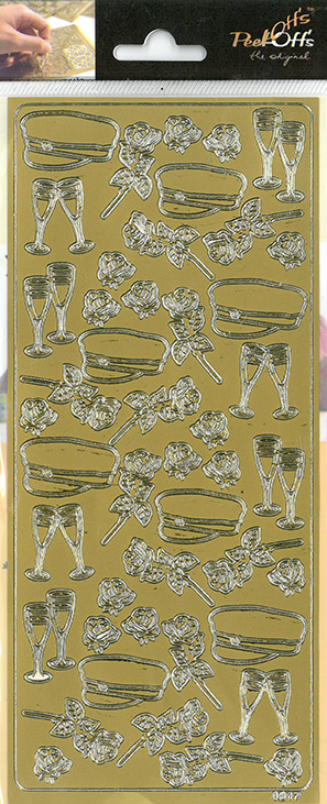 Peel-off sticker graduation gold