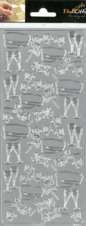 Peel-off sticker graduation silver