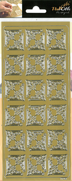 Peel-off sticker corners gold