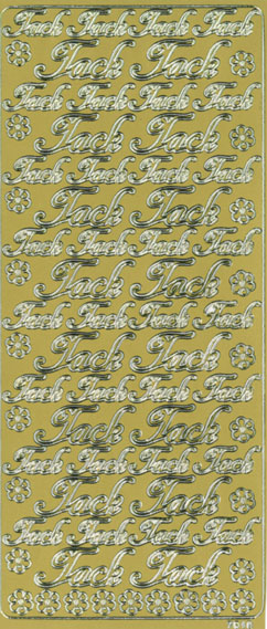Peel-off sticker Tack guld
