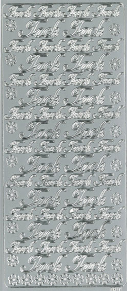 Peel-off sticker Tack silver