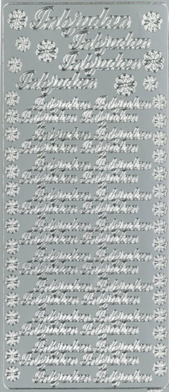 Peel-off sticker Inbjudan silver