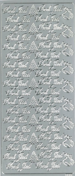 Peel-off sticker God Jul silver