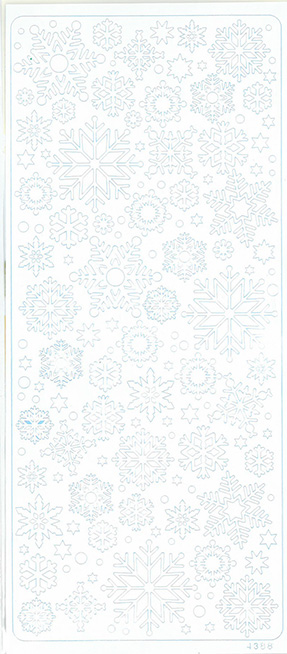 Peel-off sticker Snowflake white