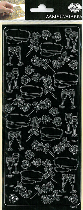 Peel-off sticker Graduation cap black