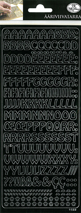 Peel-off sticker Letters black
