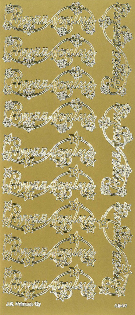 Peel-off sticker Joulutekstiköynnös kulta