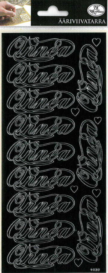 Peel-off sticker Koriste onnea musta