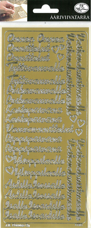 Peel-off sticker Onnittelut kulta
