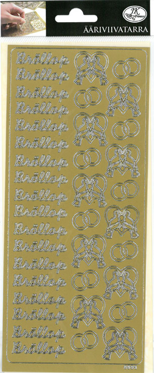 Peel-off sticker Bröllop guld