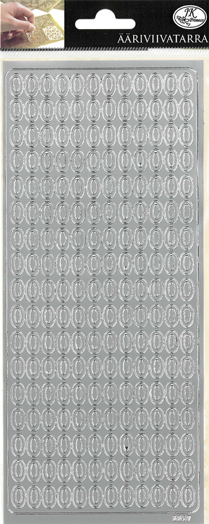 Peel-off sticker Zeroes silver