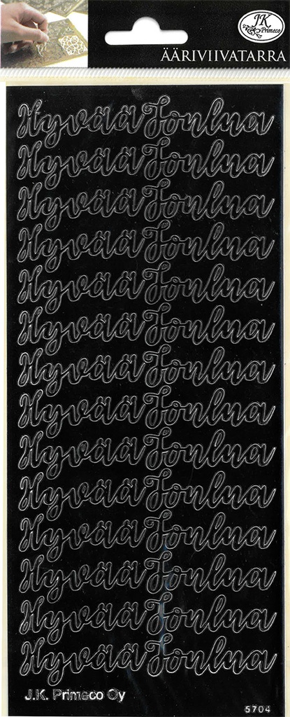 Peel-off sticker Hyvää joulua 1 musta