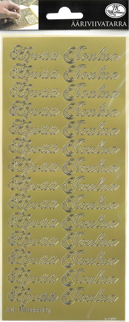 Peel-off sticker Hyvää joulua 2 kulta