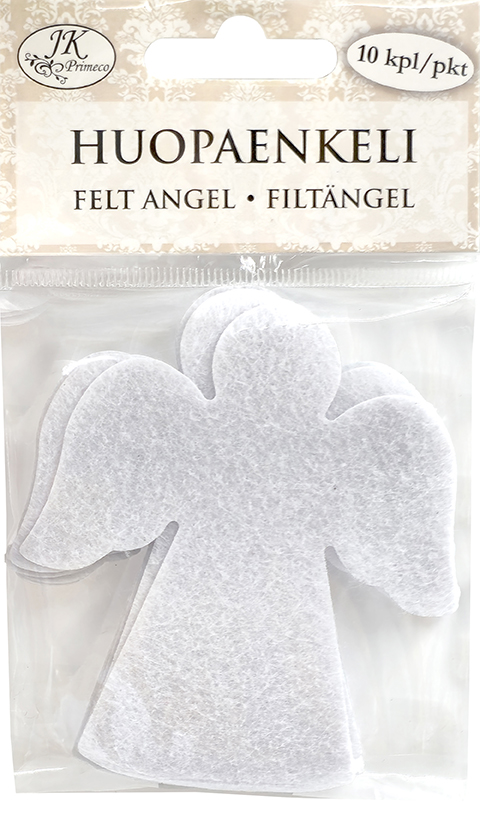 Felt angel white 10pcs