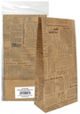 Paper bag Sanomalehti uusioruskea 5pcs