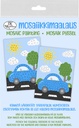 Mosaic painting A5 Car blue