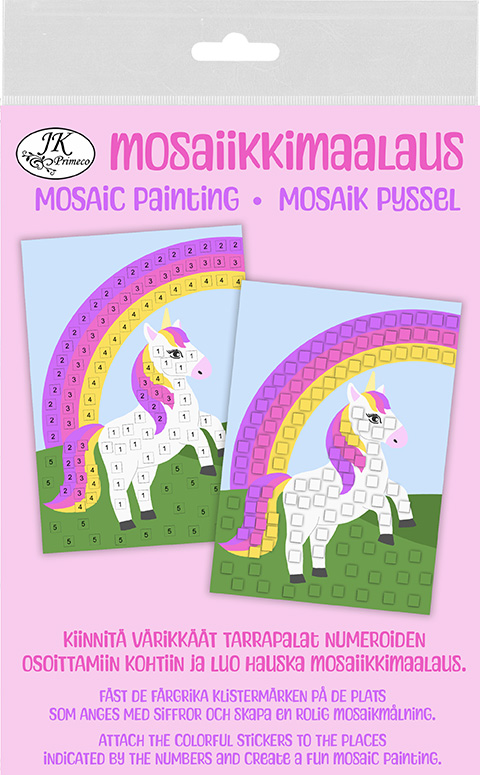 Mosaic painting A5 Unicorn