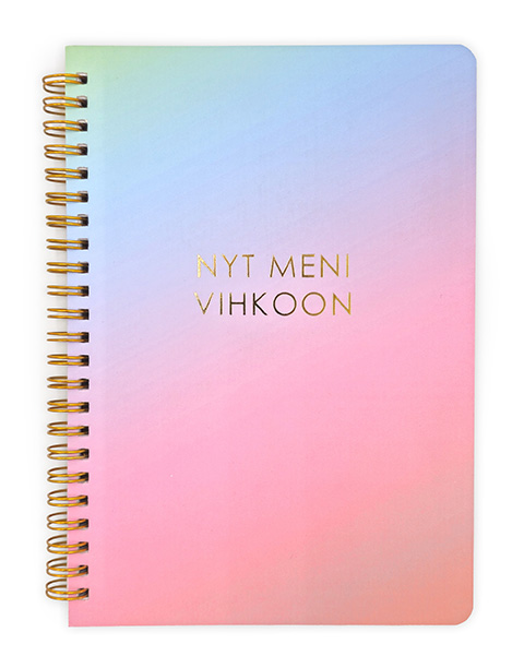 Notebook A5 "Nyt meni vihkoon" pastelli 160 pages (80 sheets)