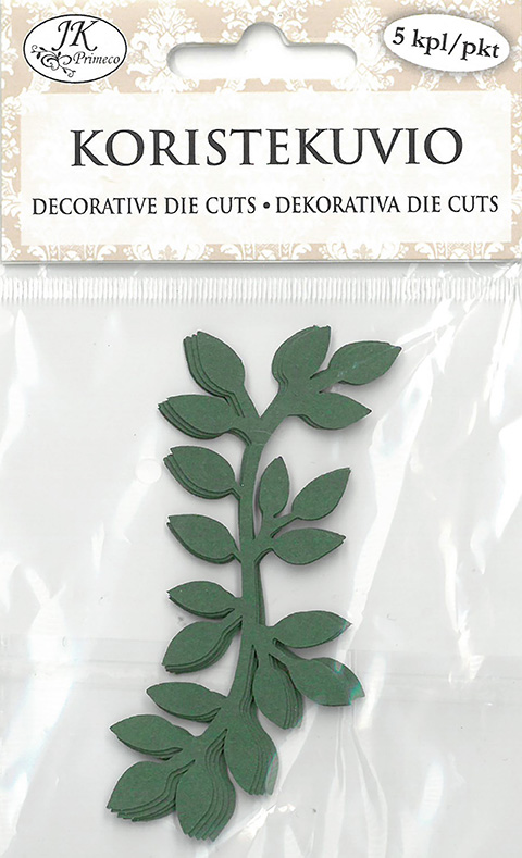 Decorative die cut Twig green 5pcs