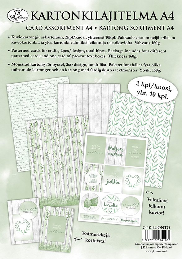 Card assortment A4 Luonto 10pcs
