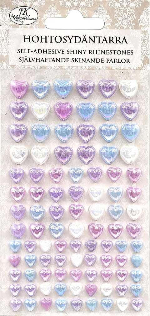 Shiny rhinestone sticker Heart pastel