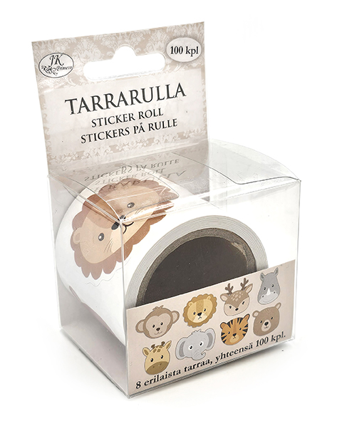 Sticker roll Animals 100pcs