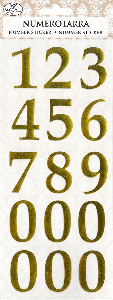 Number sticker gold