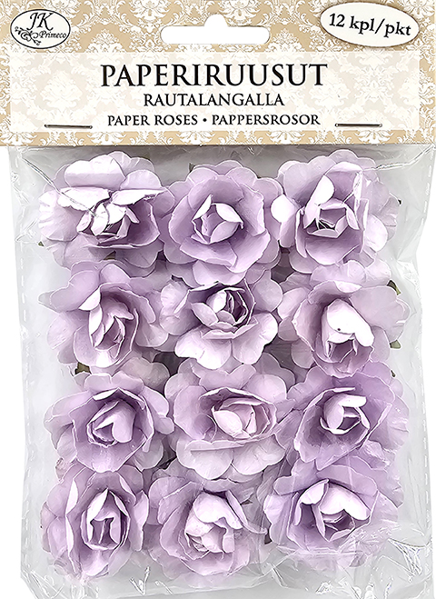Paper roses lilac 12pcs