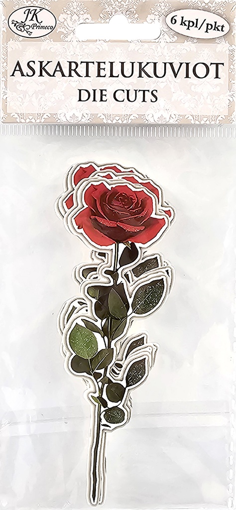 Die cuts Rose red 6pcs
