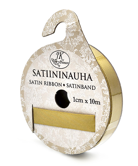 Satin ribbon 1cm x 10m gold