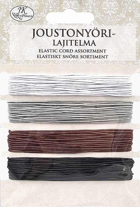 Elastic cord assortment Black/natural