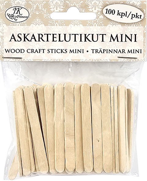 Wood craft sticks mini 100pcs