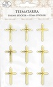 Theme sticker Cross gold 2 9pcs