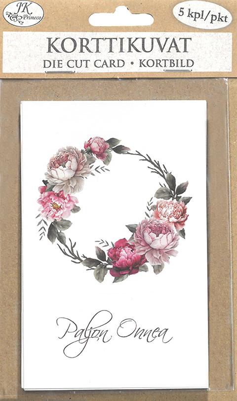 Die cut card Pioni 5pcs