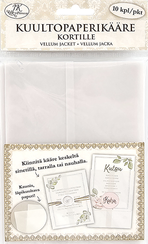 Vellum jacket white 10pcs