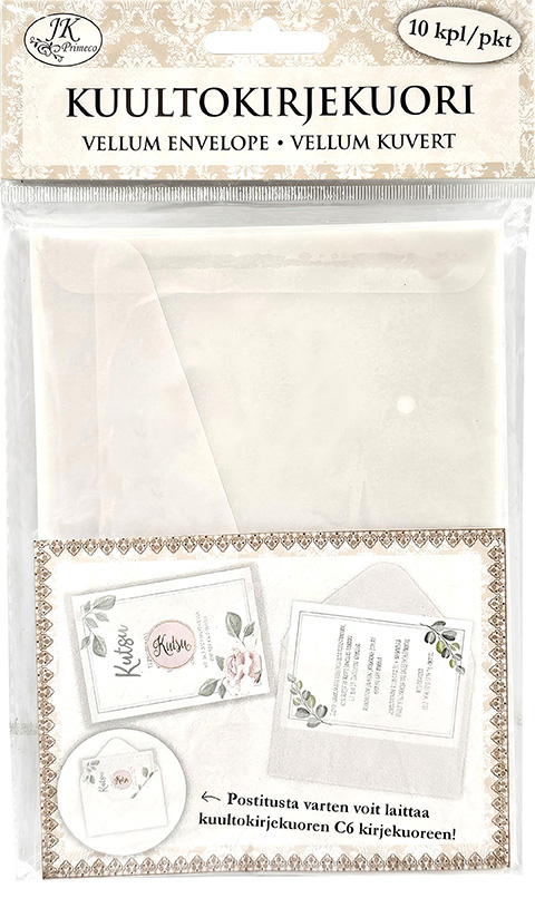 Vellum envelope white 10pcs