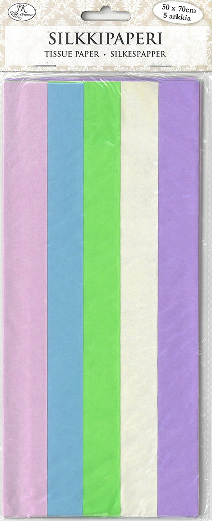 Tissue paper pastel assortment 5 sheets