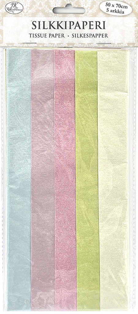 Tissue paper pearlescent pastel assortment 5 sheets