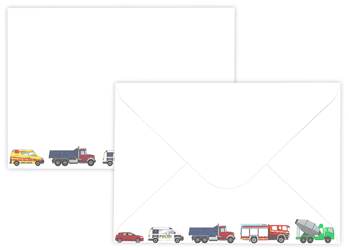 Envelope C6 Cars 10pcs