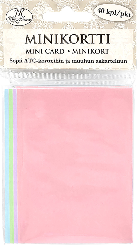 Mini card pastel assortment 40pcs
