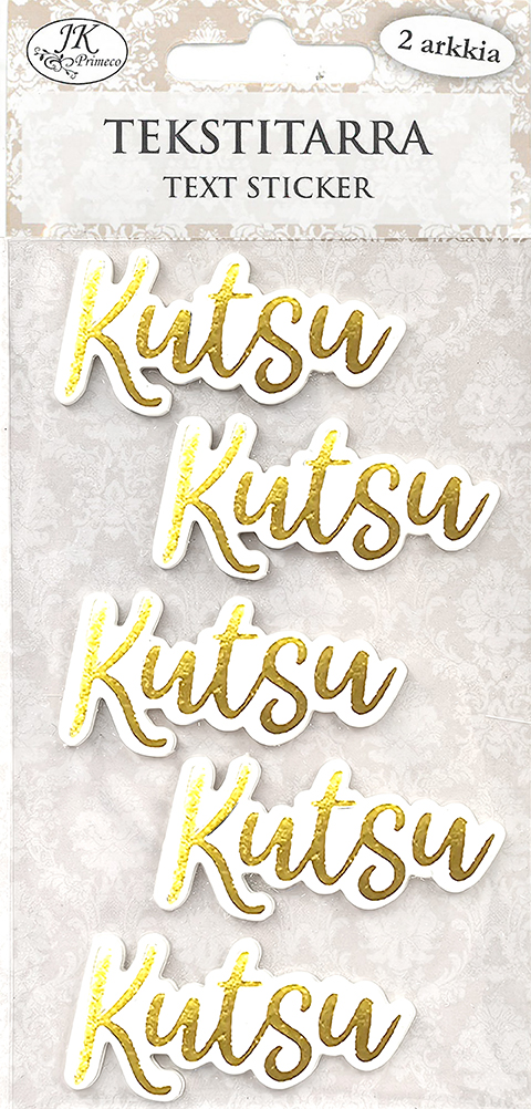 Text sticker Kutsu 2 kulta 2 sheets