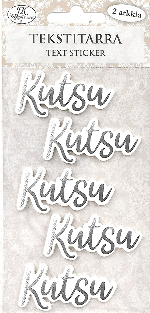 Text sticker Kutsu 2 hopea 2 sheets
