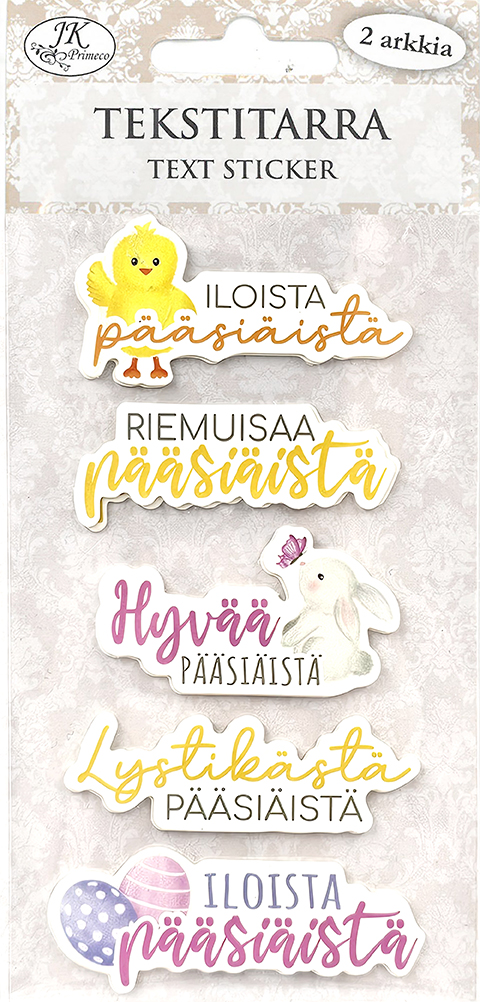 Text sticker Iloista Pääsiäistä 2 sheets