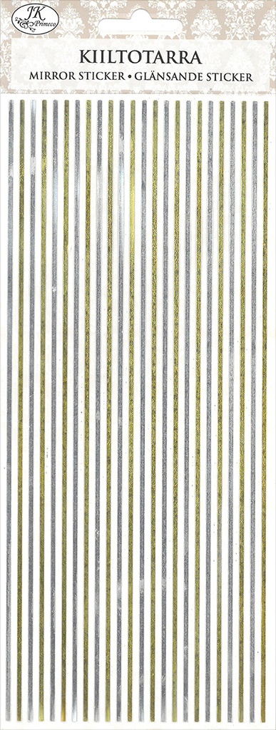 Mirror sticker Line gold/silver