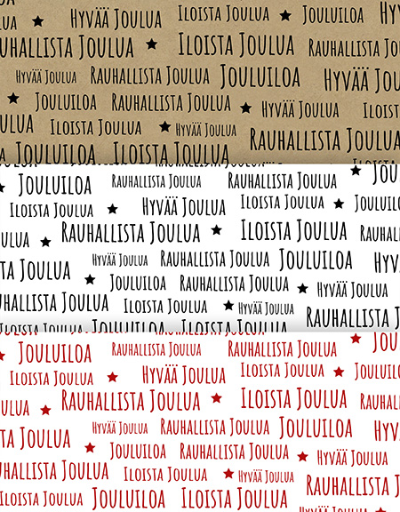 Gift wrapping paper assortment 3 x 10rll Joulutoivotukset